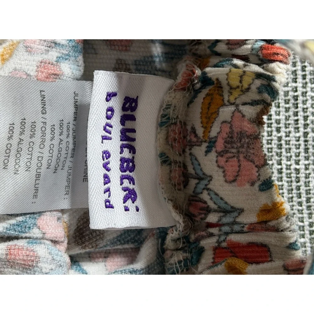 Blueberri Boulevard Girls Size‎ 6 Floral Corduroy Jumper Dress